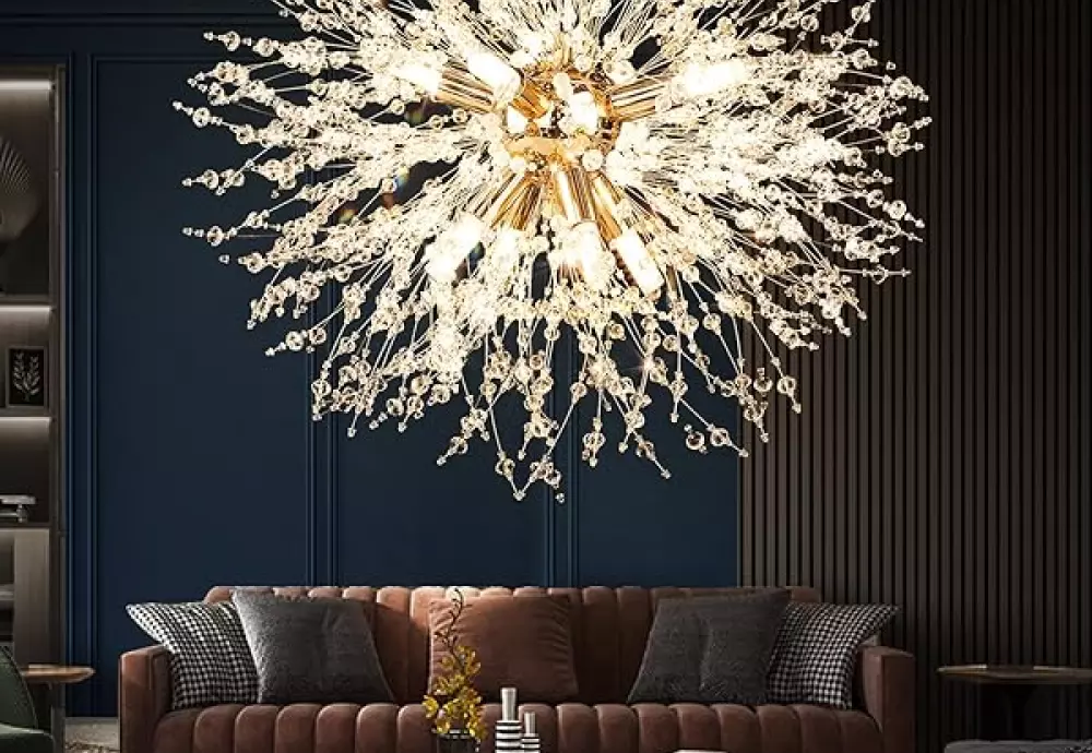 globe chandelier with crystals